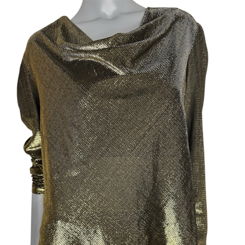 Vintage Shimmering Gold Metallic Top
